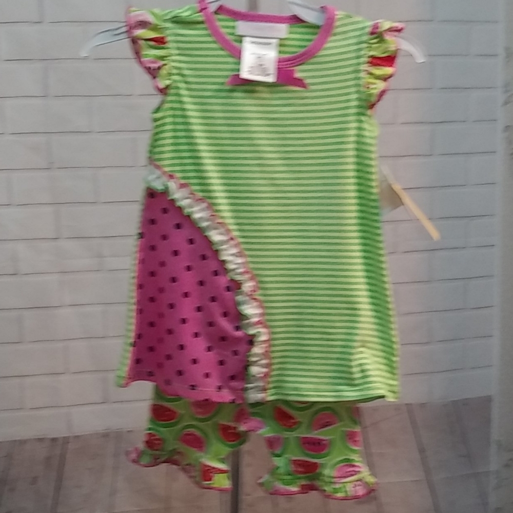 Girls watermelon shorts set